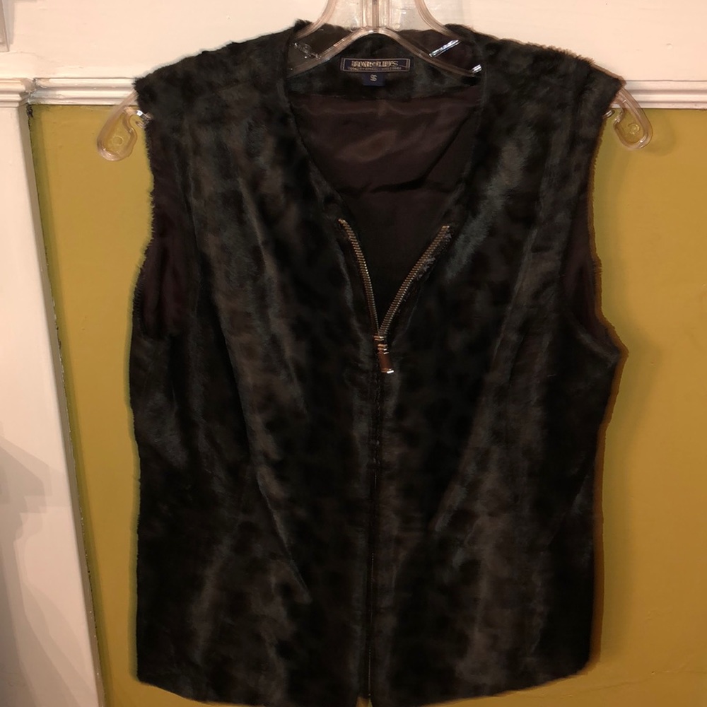 Black Cheetah Print Vest Small